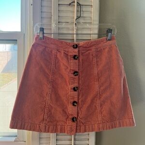 Divided H & M Women’s Rose Pink Corduroy Made Mini Skirt Size 4 NEW